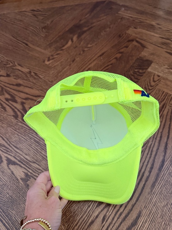NWOT Aviator Nation Neon Yellow Bolt Trucker Hat main image 4